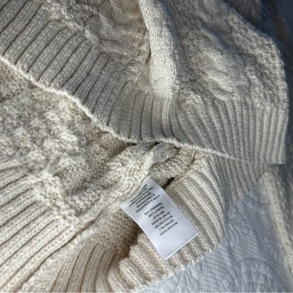 Chunky Cable Knit Fisherman Womens Medium White Tennis
Pickleball Preppy - Picture 4 of 8